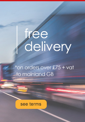 FREE DELIVERY on orders over 75 + vat to mainland GB
