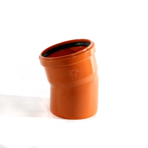 110mm 15° Single Socket Bend www.drainagefittings.co.uk
